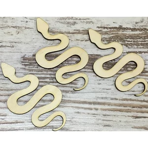 Fa figura kígyó kígyó natúr 10cmx5.5cmx3mm 3db/cs