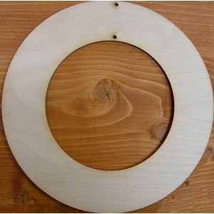 Fa figura koszorú alap natúr 20cm