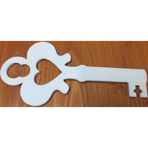Fa figura kulcs szíves fehér 20cm