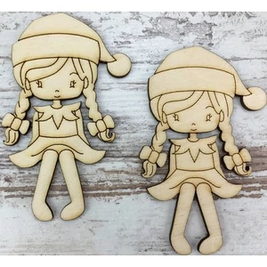 Fa figura manó lány natúr 10cmx5.5cm 2db/cs