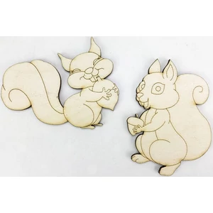 Fa figura mókus pár makkal 8cm 2db/cs