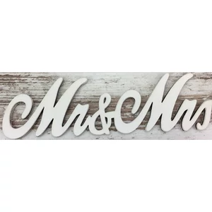 Fa figura Mr és Mrs fehér Mr