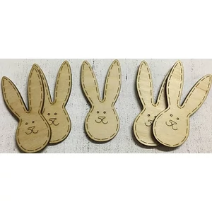 Fa figura nyúlfej nyúl fej 8cmx4cmx3mm 5db/cs