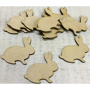Fa figura nyuszi nyúl, ülő 5cmx5cmx3mm 10db/cs