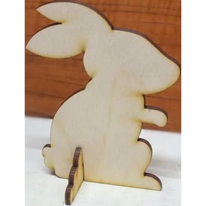 Fa figura nyuszi talpas 7x9, 5cm 