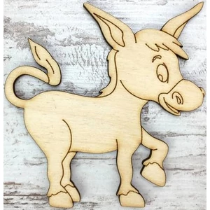Fa figura szamár rajzos csacsi 10x9.5cm
