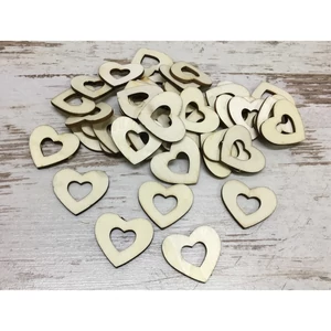 Fa figura szív 3, 5cmx3cmx2mm 40db/cs