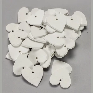 Fa figura szív fehér 3cmx3mm 40db/cs