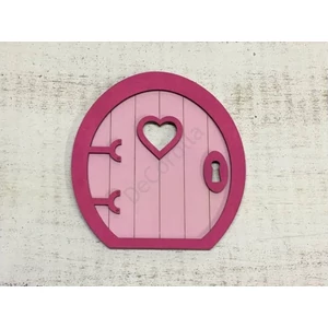 Fa figura tündérajtó Dála rózsaszín 13x14cm