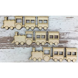 Fa figura vonat natúr 10cm 3db/cs