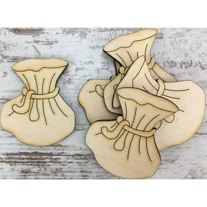 Fa figura zsák pénzes zsák 4.3x5cm 5db/cs