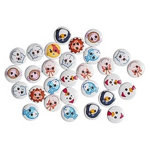 Fa gomb mintás 15mm kreatív Kreatív Junior 20db/cso. 137792