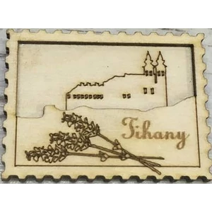 Fa hűtőmágnes Tihany 7x5cm