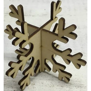 Fa mécsestartó hópehely mécsestartó hópehely 8x8cm