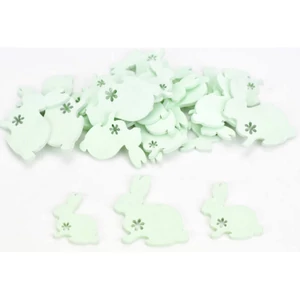 Nyúl mini fa 4cm virágmintás menta, 30db/csomag [5998997743329]