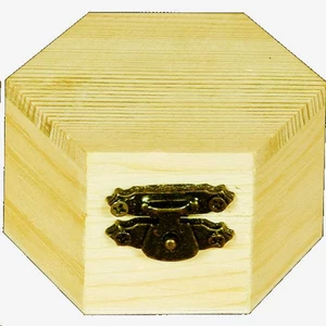 Fa minidoboz hatszög 6X4CM