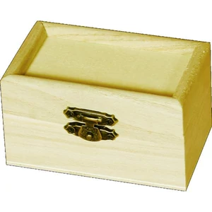 Fa minidoboz üvegbetéttel 9x4,7x5cm