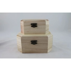 Fa Nyolcszög alapú doboz S 12,3x7x6,3cm-es natúr LYE12-1211 S/2/1 [5997412722383]