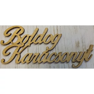 Fatábla felirat Boldog Karácsonyt arany 15cmx7cm