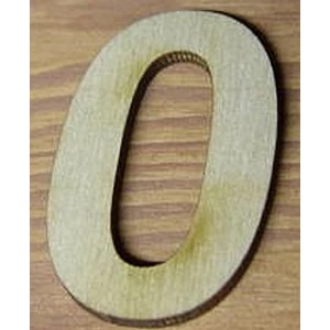 Fatábla felirat, Fa figura 0 natúr szám 5cm 10db/cs