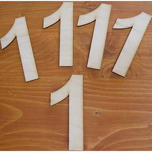 Fatábla felirat, Fa figura 1 10cm Fa szám 5db/cs