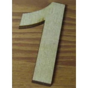 Fatábla felirat, Fa figura 1 natúr szám 5cm 10db/cs