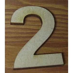 Fatábla felirat, Fa figura 2 natúr szám 5cm 10db/cs