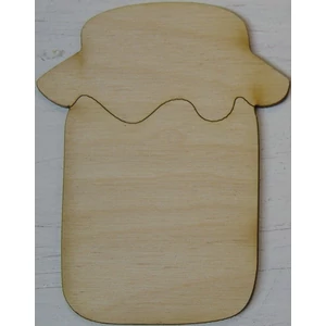 Fatábla felirat, Fa figura befőttesüveg 9x7cm 5db/cs