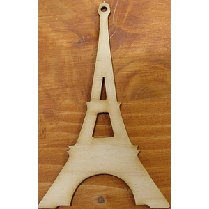 Fatábla felirat, Fa figura Eiffel toronykicsi 6, 5x11cm 5db/cs