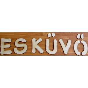 Fatábla felirat, Fa figura ESKÜVŐ - Fa betűk 4cm