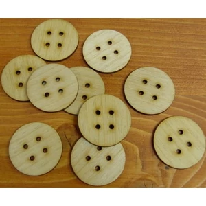 Fatábla felirat, Fa figura Fa gomb natúr 4cm 10db/cs