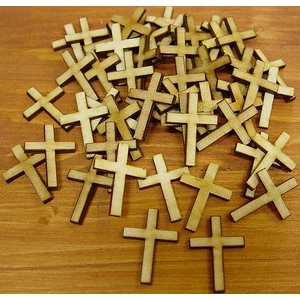 Fatábla felirat, Fa figura kereszt 3cm 30db/cs