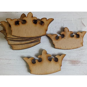 Fatábla felirat, Fa figura korona 3x5cm 10db/cs