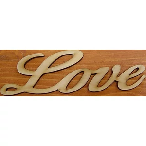 Fatábla felirat, Fa figura Love 15cm 2db/cs