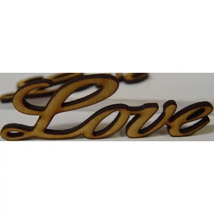 Fatábla felirat, Fa figura Love 8cm 5db/cs