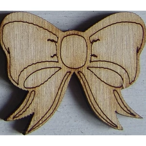 Fatábla felirat, Fa figura masni 3x4cm 10db/cs