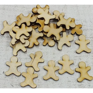 Fatábla felirat, Fa figura mézeskalács Mézi 3cm 30db/cs
