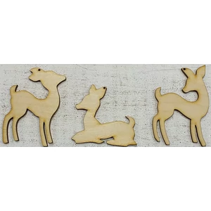 Fatábla felirat, Fa figura őzikék 5, 5x8cm 3db/cs