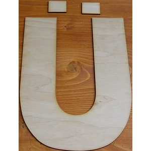 Fatábla felirat, Fa figura Ü Fa betű 24cm