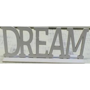 Fatábla felirat fehér Dream talppal 25x10.5cm