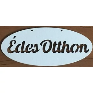 Fatábla felirat fehér Édes Otthon 6x14cm
