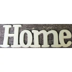 Fatábla felirat Home fehér 5x15cm