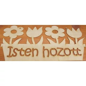 Fatábla felirat Isten hozott 50x24, 5cm 