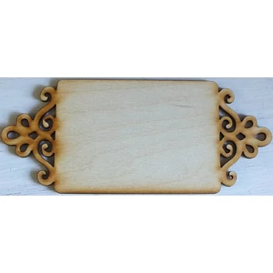 Fatábla romantikus csipkés szél - 7, 5x18cm feliratozható 