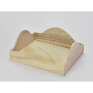 Fa tároló hullámos Fa natúr , 20x25x9, 5cm GRAVÍROZHATÓ!