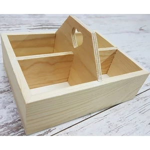 Fa tároló szívecskés tálca 16, 5x13x5/9, 5cm