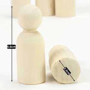 Fa bábu natúr 2,3x6,6cm 5db/csomag