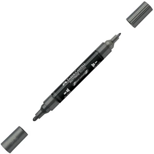 Faber-Castell akril filctoll Kétvégű MULTIMARK 297 metál acélszürke 185997
