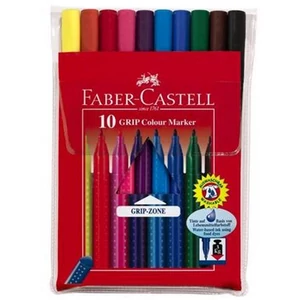 Faber-Castell filckészlet 10db Grip háromszögletű rostiron 155310 155310