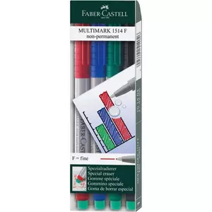 Faber-Castell filckészlet 1514 F fóliaíró filc 4db . 0,6mm rostiron 151404